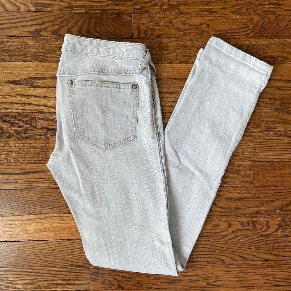 FREE PEOPLE | Light Stone Gray Straight Leg Jeans